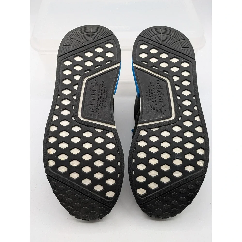 Adidas NMD Chukka Porter Shoes Mens Size 9.5 Black Blue Boost Sneakers CP9718
